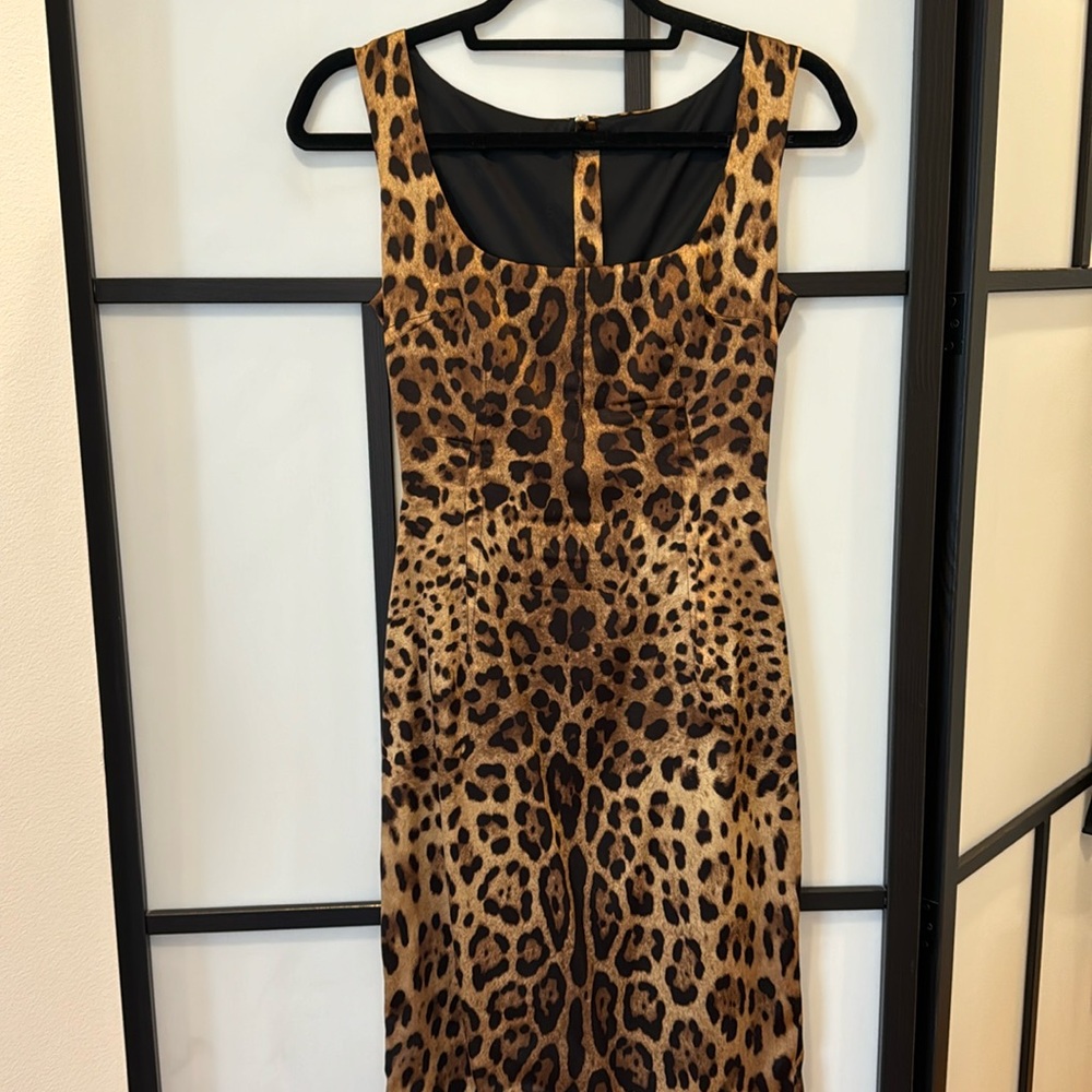 Classic Dolce Gabbana dress with leopard print